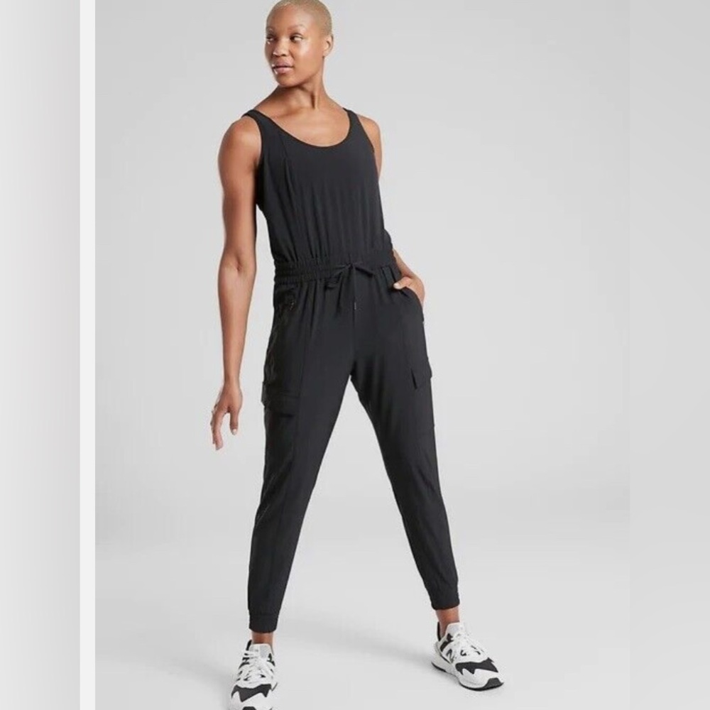 Athleta Black Sleeveless Jumpsuit
